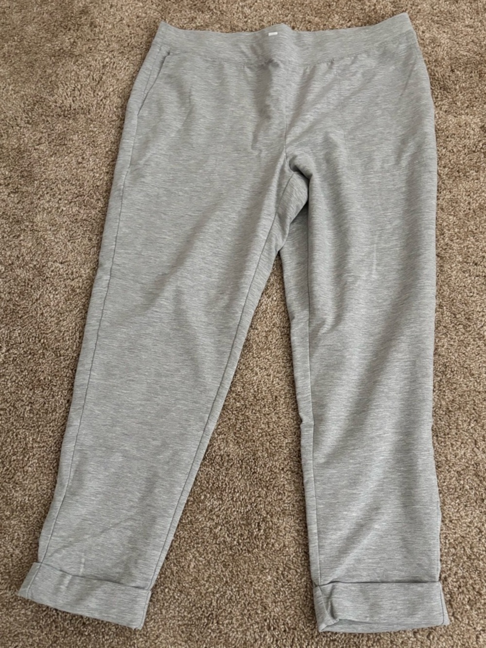 J. Jill Fit Heather Gray Pants With Cuff Lg.